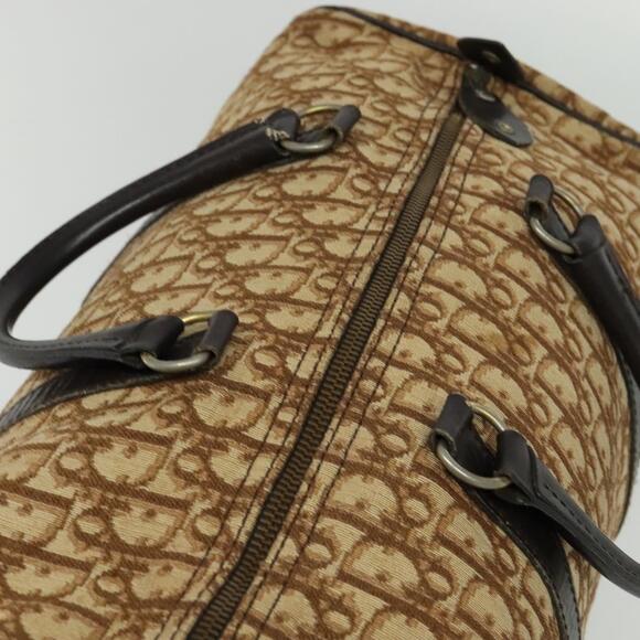 DIOR Trotter Canvas Boston Bag Brown Gold - Picture 6 of 12